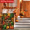 2D Flat, 2D Flat Welcome Autumn Maple Leaf Pumpkin Thanksgiving Garden Flag_1 (1)- Outdoor Garden Flag Double-sided Home Decoration Courtyard Decorati