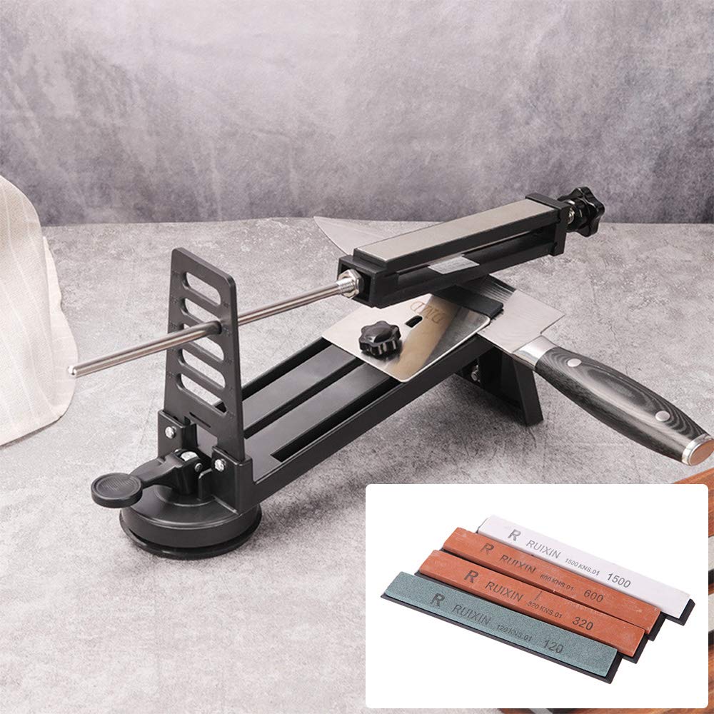 Knife Sharpener Fixed Angle Knife Sharpener Professional Knife Grinder with 4 Sharpening and for Knives and Scissors Kit, Kit, Stones, 120mm, 320mm,