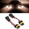 Pair H11 Male To 9005/9006 Female Adapter Headlight Fog Light Universal Plug and Play 12V‑24V