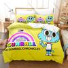 Úžasný svět Gumballa Gumball a Darwin HD Tisk Povlečení Přikrývka + 2 Povlaky na polštář Polyester Dekorace do pokoje pro kluky a dívky