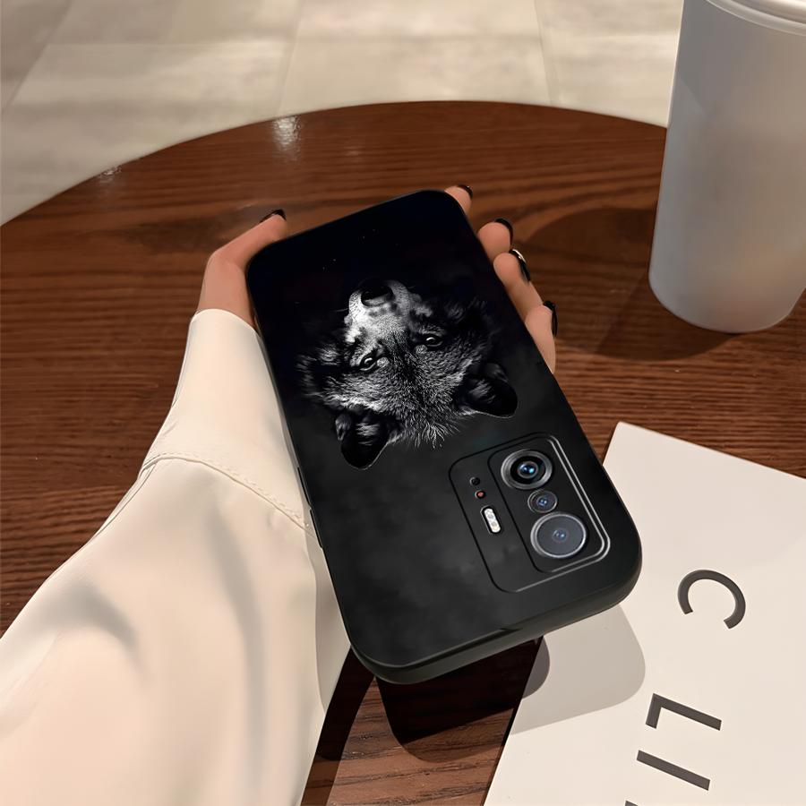 Case for Xiaomi Mi 12X 11T 12T Pro 10T 11 13 Lite 14 12 Funda Phone Cover Cool Cartoon Wolf