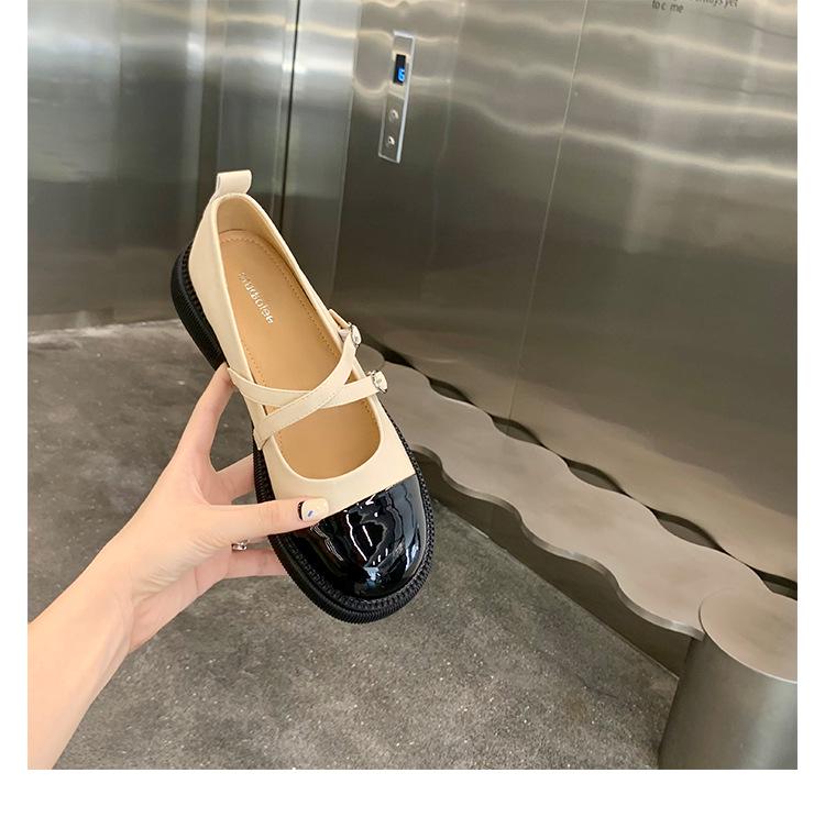 Summer French Retro Platform Chunky Heel Mary Jane Loafers for Women