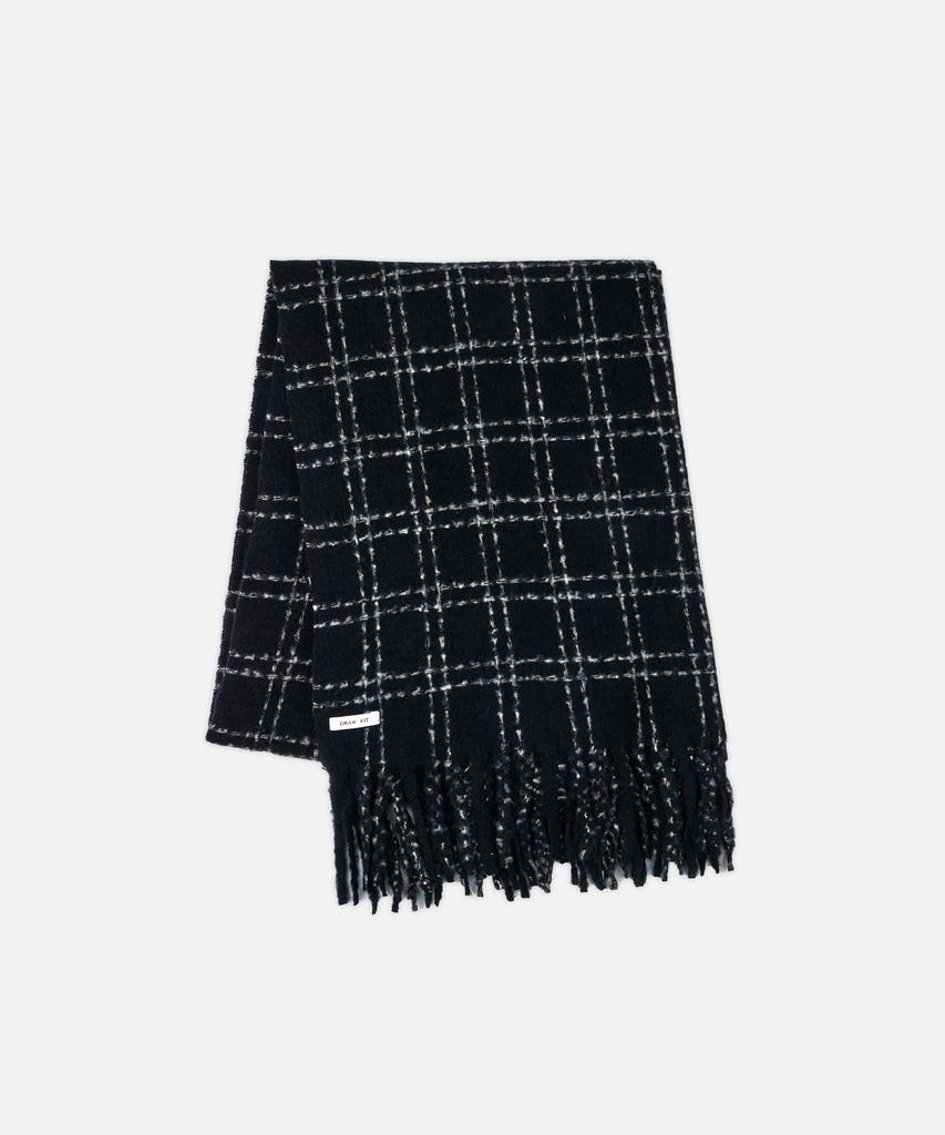 DRAW FIT Soft Square Check Scarf [4 Colors]