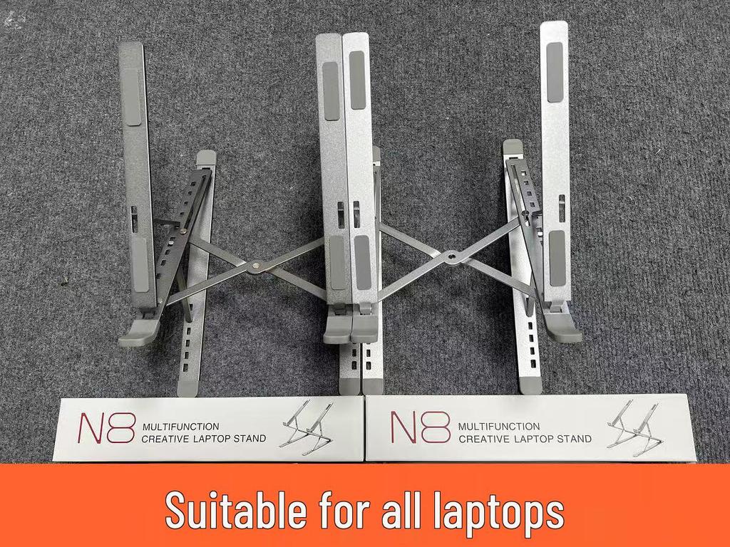 18-Inch Adjustable Aluminum Laptop Stand with Cooling Function
