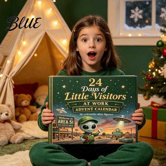 Resin Figurines for Kids 2026 Spirit Advent Calendar 24-Day Countdown Mini Figure Set Elf Alien Unique Craftsmanship Gifts Fairy Christmas Ornament