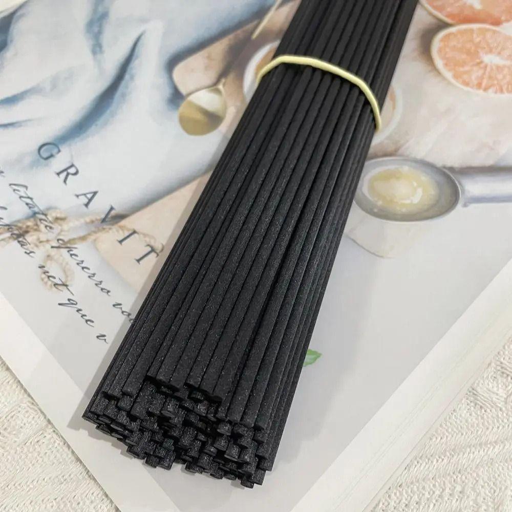 100Pcs 3mm*25cm Fiber Reed Diffuser Sticks Black/White/Wood color Volatile Rod Home Decoration