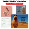 Calendar de Perete 2026 Marcus Viermele Calendar Planificator Lunar Personaj Amuzant Robert Viermele pentru Acasă Birou Cameră de Cămin Calendar de Perete