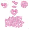 80 Acrylic Heart Beads for Craft Projects, Loose Spacer Jewelry