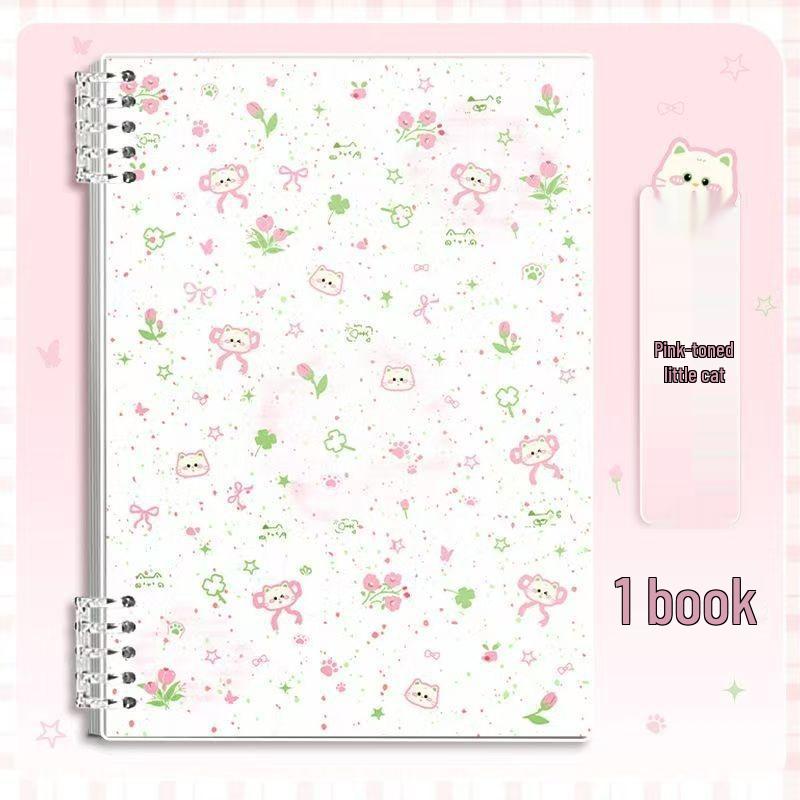 B5 Cute Pet Floral Loose-Leaf Notebook - Student Diary in INS Style, A5, Soft Cover, Refillable Pages