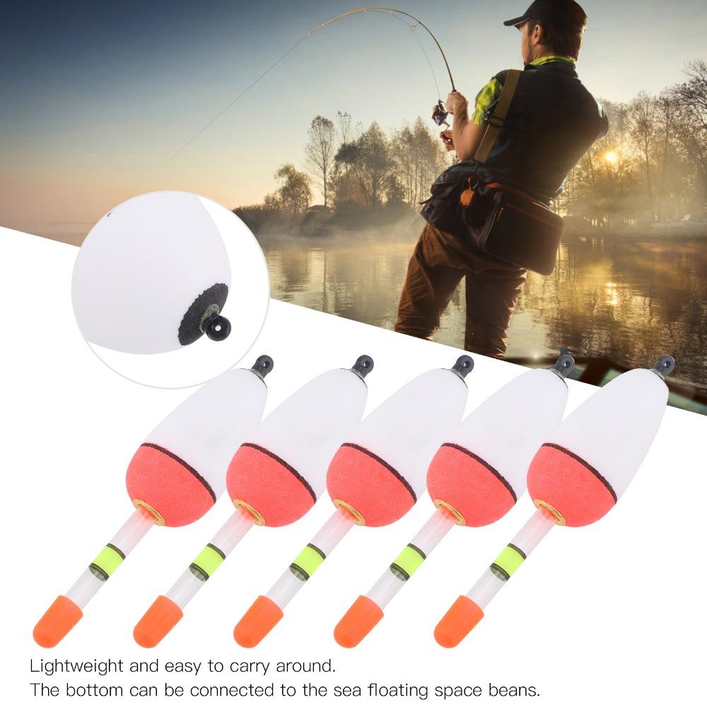 5PCS EVA Foam Fishing Slip Bobbers Long-range Casting Multiple Specifications Fish Floats Lightweight Lightwieght