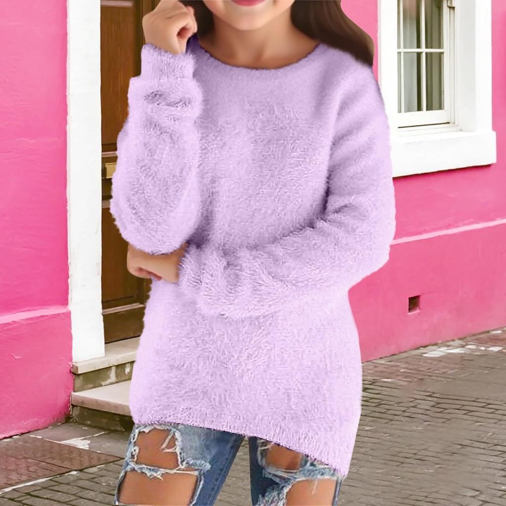 Blusa Infantil Moderna Quente e Versátil com Gola Redonda