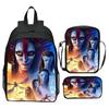 Printed Backpack Set 3-Piece Cartoon Movie Themed School Bag for Kids