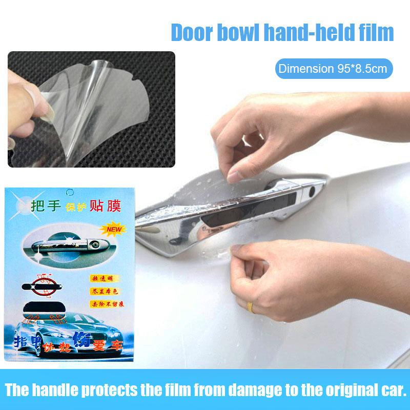4/8Pcs Car Door Handle Protective Film Universal Transparent Car Door Handle Sticker Scratches Resistant Protection Film