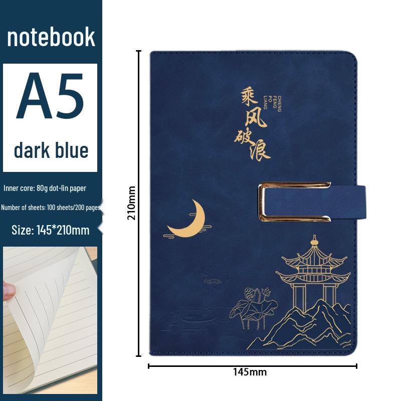 A5 Custom Thick Notebook: High-Value Student Prize & Enterprise Meeting Journal with Logo Printing.