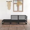 Day and Night - Day and Night Garden Furniture Set 3 Pieces Black Solid Pine Wood