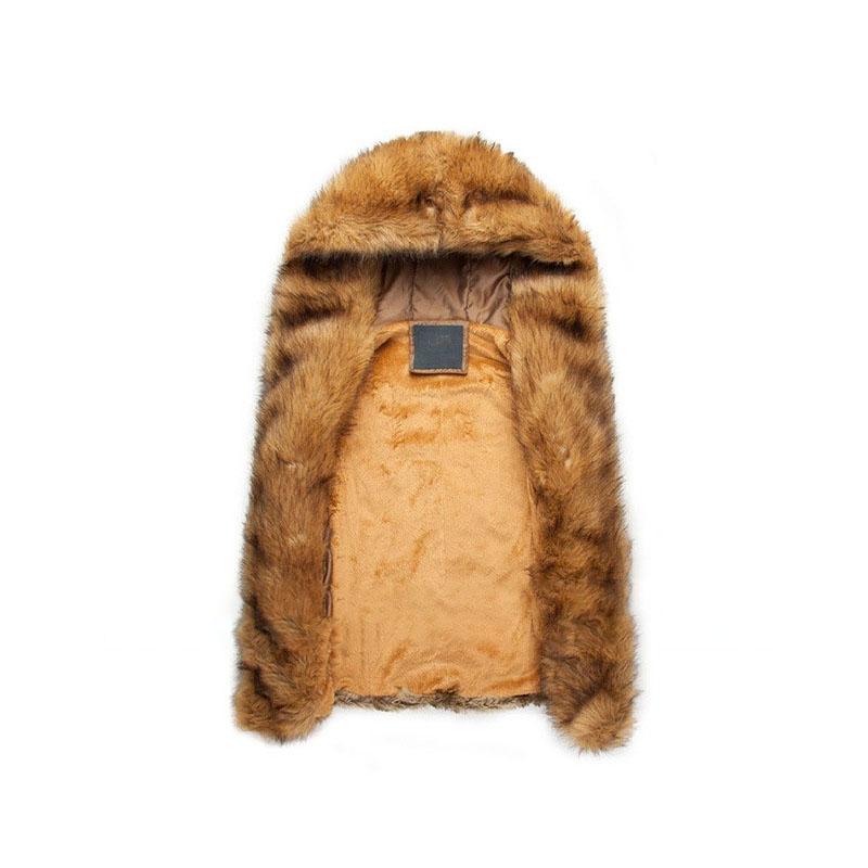 Men Faux Fur Coat Casual Vest Jacket Thick Warm Coats Sleeveless Hooded Outerwear Short Jackets Slim Fit Winter 2023
