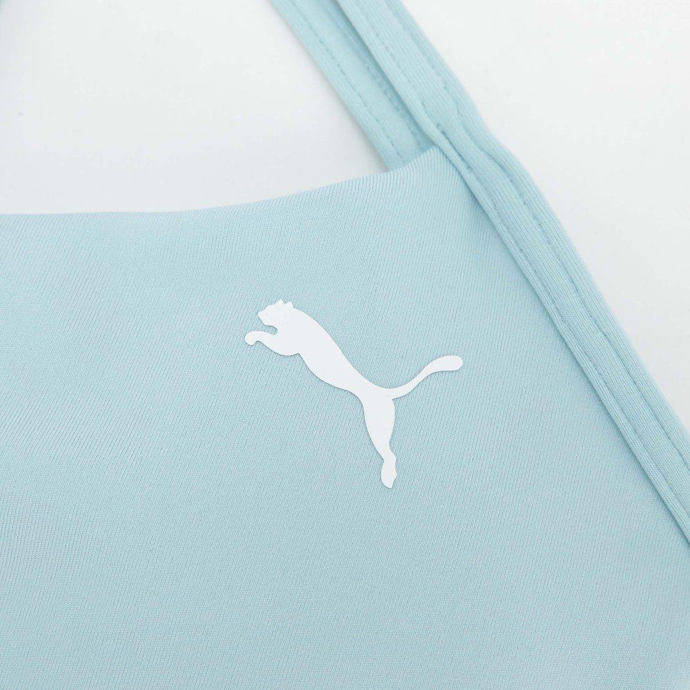 Puma 4keeps Ultrabare Träger-BH Einfarbig Training Hoher Halt Sport-BH Damen Unterwäsche Tropical-Lake-Blau 524866-22