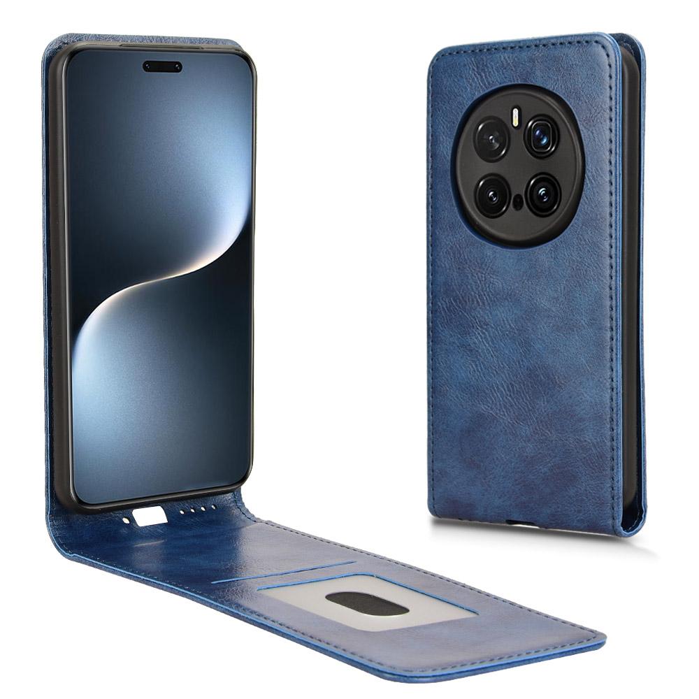 Pouzdro pro Honor Magic7 Pro 5G s přihrádkou na karty Magnetický vertikálně otevíraný kožený kryt na telefon