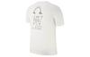 Nike T Shirts Unisex White Crew Neck Moderate Straight Fit AO0624-100