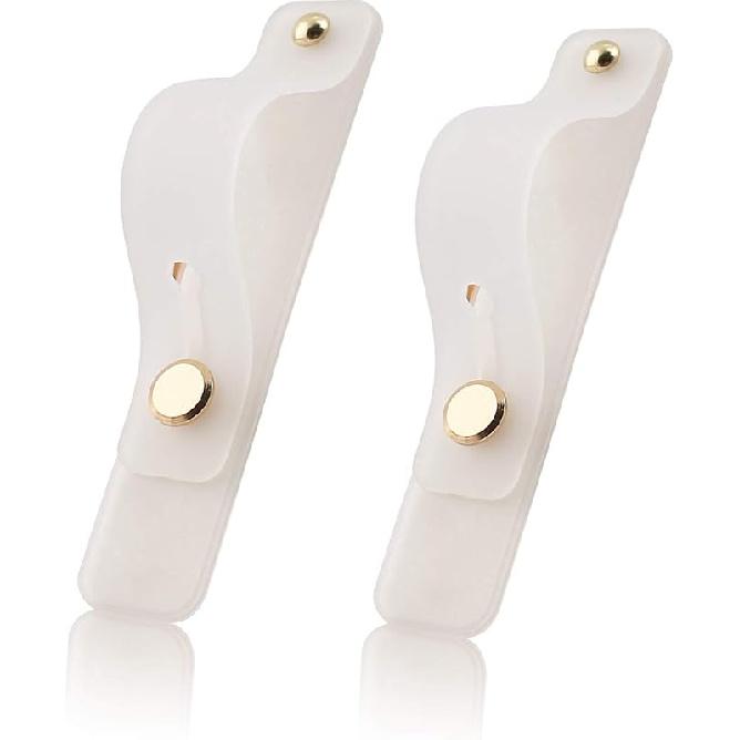 Removable and Reusable Cell Phone Grip Strap, Yetaida Telescopic Finger Kickstand Bracket Universal Silicone Phone Holder Stand and Portable Finger белый