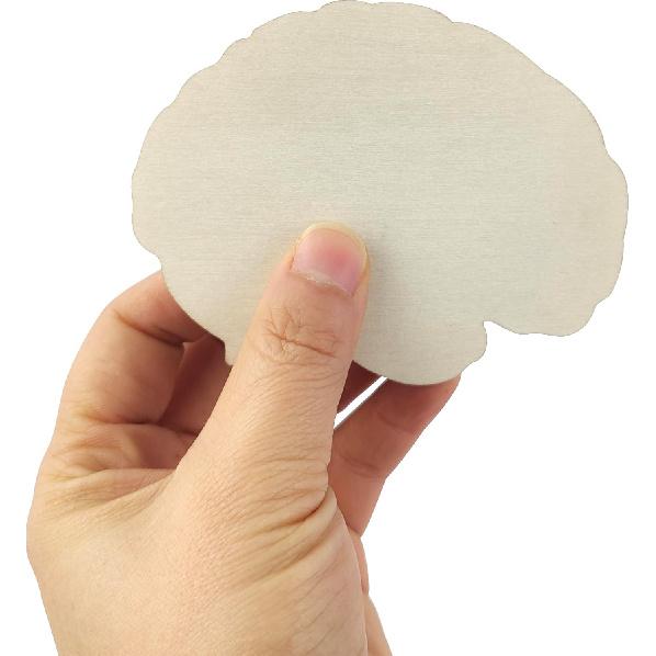 30 Pack 4 Inch Wood Brain Cutouts Unfinished Wooden Brain Science Hanging Ornaments DIY Brain Craft Gift Tags for Home Party Decoration Craft Project