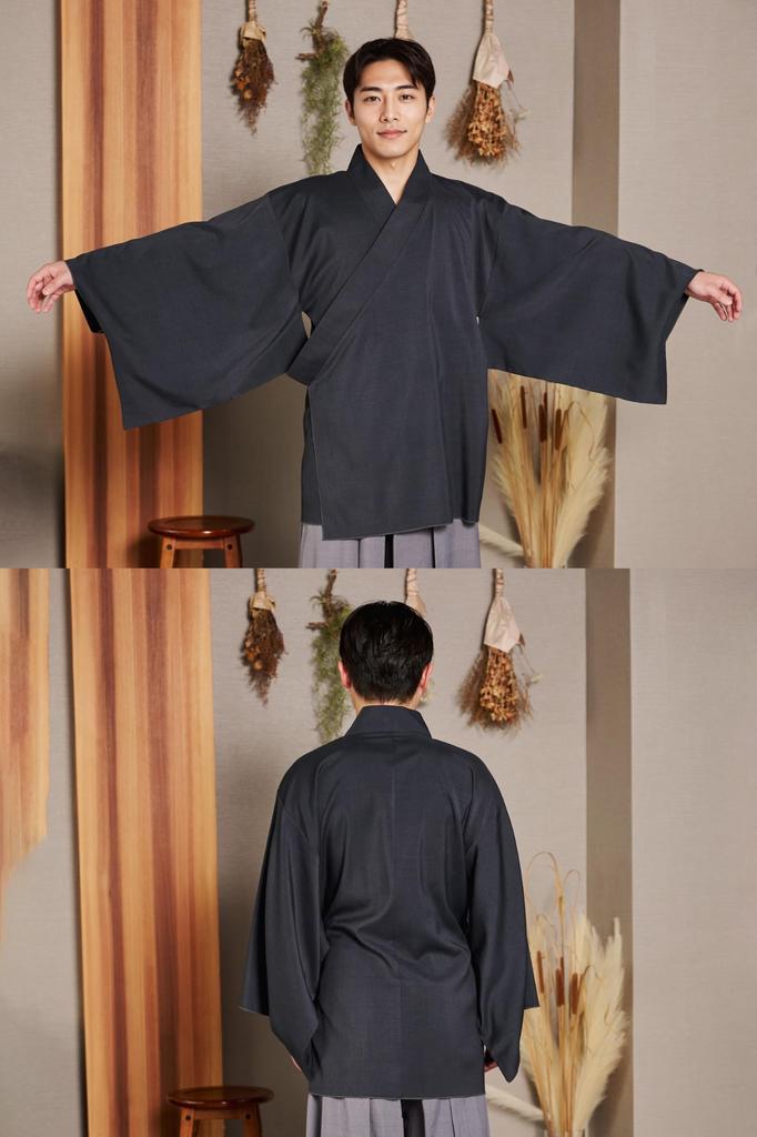 Select Kimono Cosplay Halloween Top Light Brown Unisex Brown Charcoal [Clearstone] (Top Black)