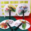 Faltbarer Papierfächer Retro Windmühle Klein Rund Papier Farbe Dekor Papierfächer Stil Party Handgeschenk 1 Stück Zufälliger Fächer Bedruckt