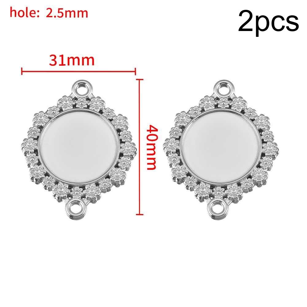 5Pcs 2Pcs Stainless Steel Heart Blank Pendant Trays Bezel Charms Bulk for Homemade Necklaces Jewelry Making DIY Crafts Resin Art