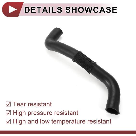 1 Pcs Radiator Coolant Hose for Toyota Solara 3.3L V6 GAS 2004-2008 Lower Heater Hose No.1657220080 Black Rubber