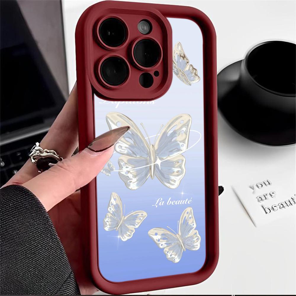 Angel Eye Soft Phone Case for Samsung A13 A23 A53 A14 A24 A34 A54 A15 A25 A35 A55 S20 S23 FE S24 Ultra Ae67 Butterfly flower Cute cartoon art design