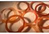 Vintage Violet Jade Bangle - Elegant White Round Bracelet