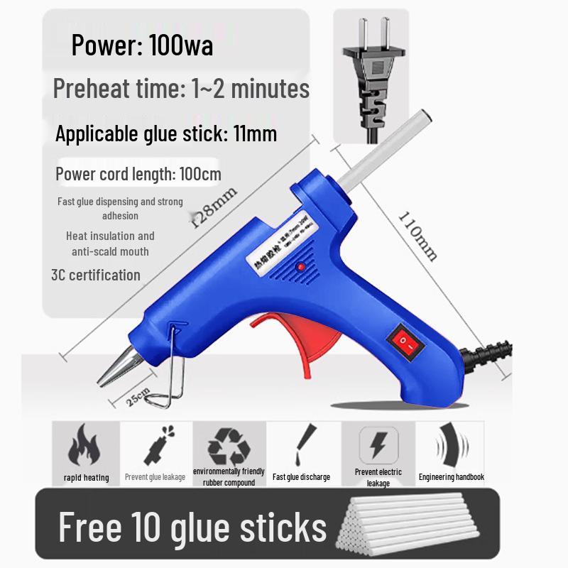 Multicolor High Viscosity Electric Glue Gun for Handmade Jewelry and Crafts