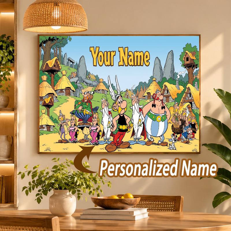 Custom Name Asterix 5D Diamond Painting Personalized Full Drill Diamond Art Kit Gift