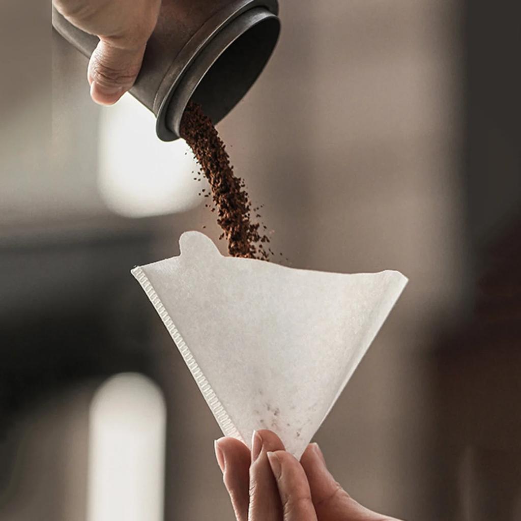 40 Stück Kaffeefilter, Kegelförmige Kaffeefilter, Natürliche kegelförmige Kaffeefilter, Pour-Over-Kaffeetropfer,
