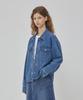 RYUL+WAI Denim Round Hem Oversized Shacket Indigo