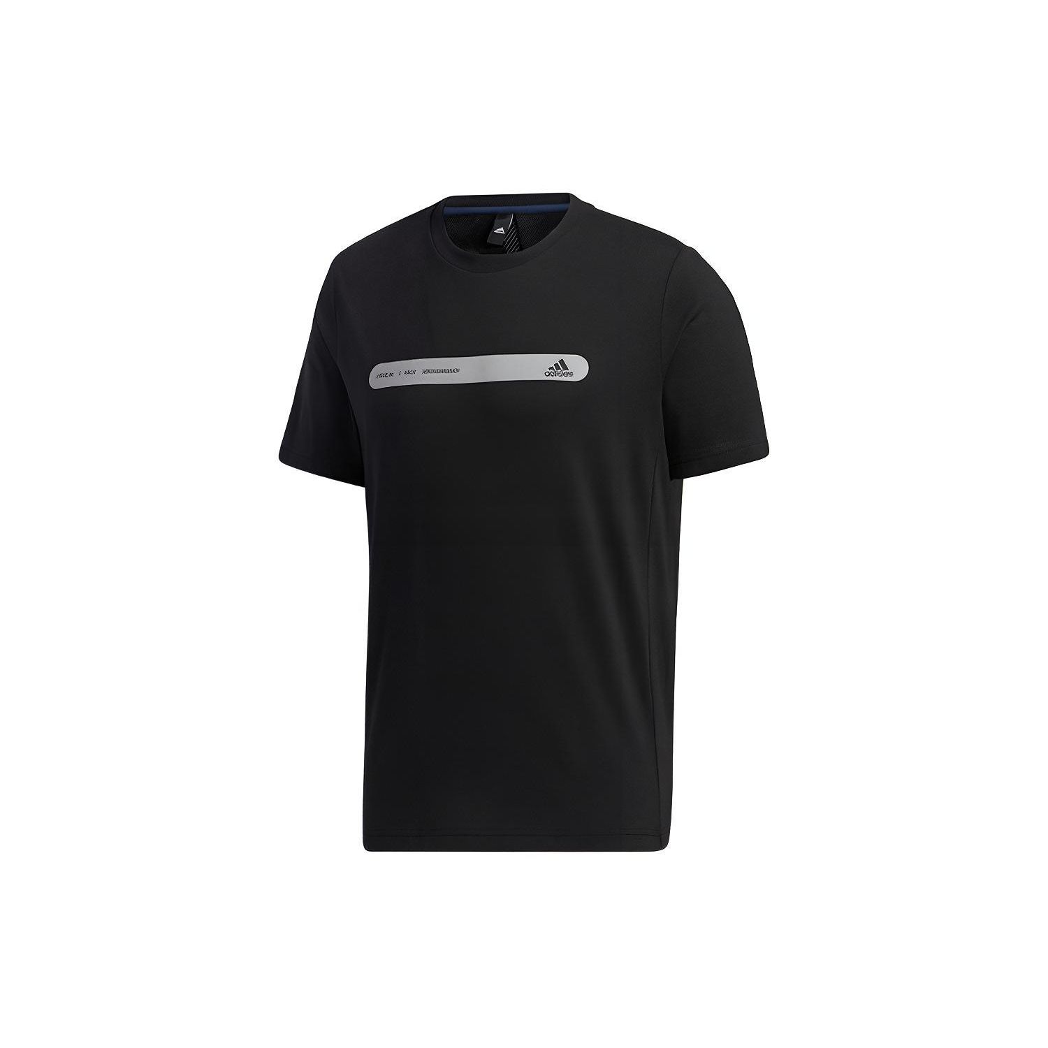 

Adidas Bar Logo Print Crew Neck Футболка с короткими рукавами Мужские топы Черные GP0986 XXL