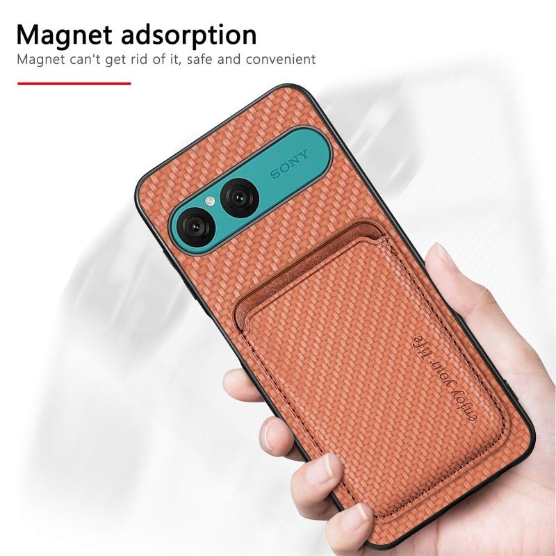 For Sony Xperia 10 VII Case  Wallet Card Holder Cover for Sony Xperia 10 V II 10vii Wireless Charger Magnetic Case