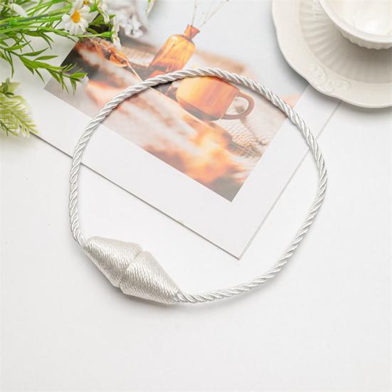 1Pc Magnetic Cone Curtain Tieback, Cone Ends Twist Rope Curtain Holder, Decorative Draperies Holder for Living Room Bedroom Kitchen