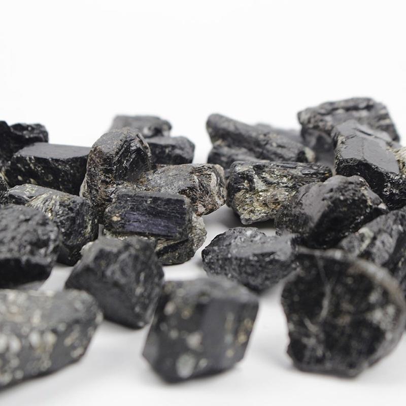 2-3CM 100G New Natural Black Tourmaline Rough Stone Rock Mineral Specimen Healing Suitable Festival Party Decoration Supplies