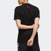 adidas T Shirts Men's Black Crew Neck Moderate Straight Fit FQ2389