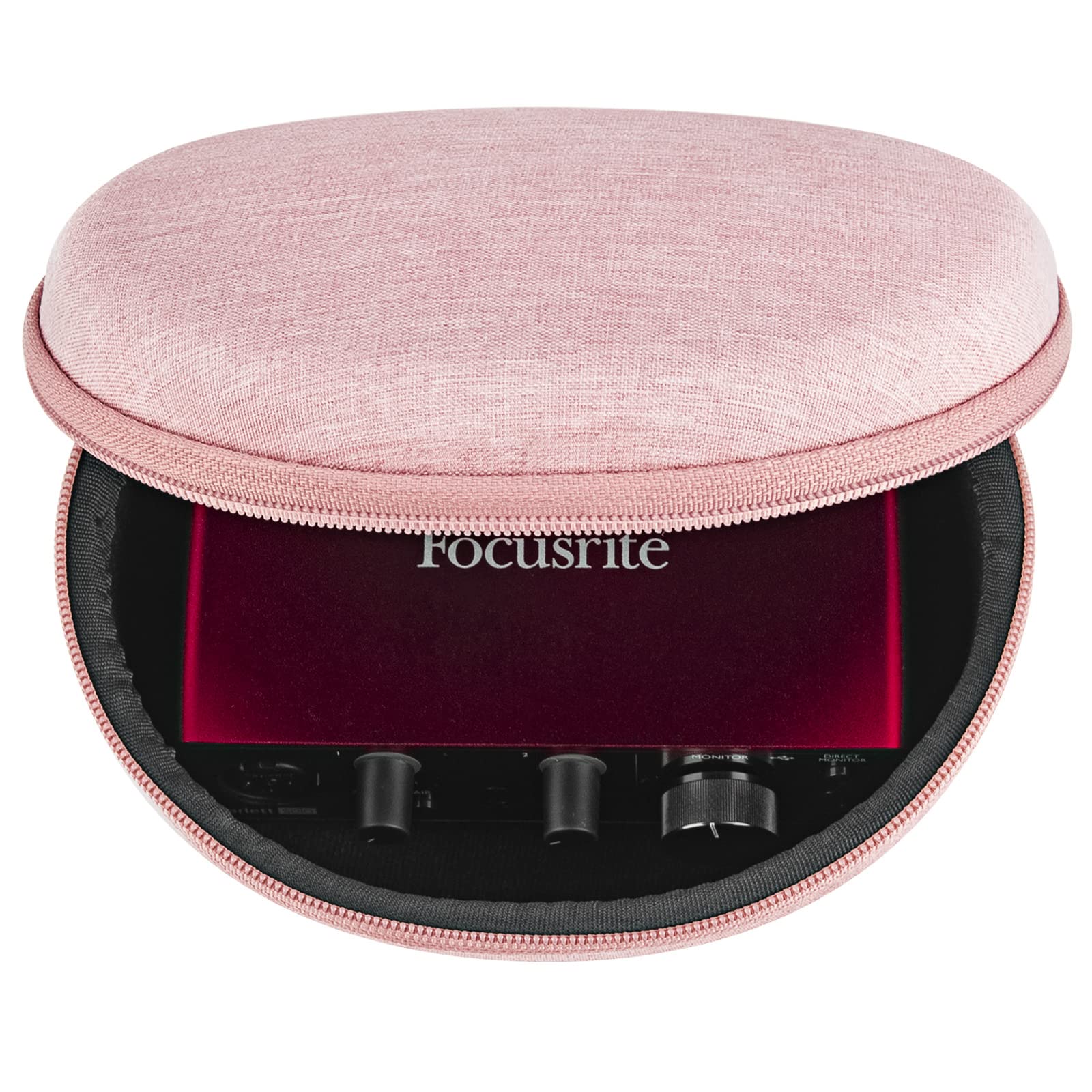 

Кейс Geekria Shield для наушников Совместимый Жесткий дорожный кейс для Focusrite Scarlett S0LO 3rd Audio с карманом для хранения Gen, Интерфейсы, (розовый)