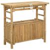 Console Table with Shelf and Door Natural 80 X 35 X 75 Cm Bamboo