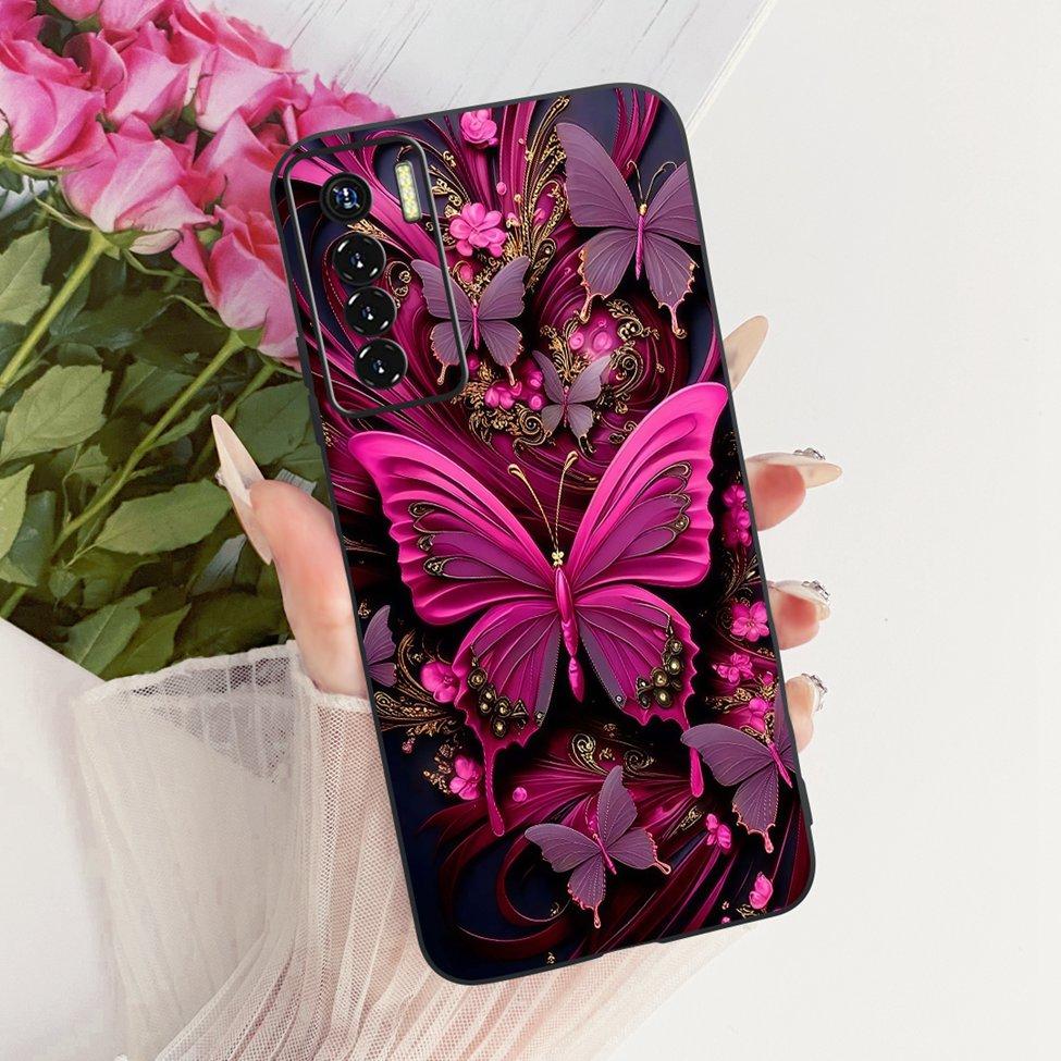 Phone Case For Tecno Camon 17 Pro Cover Silicone Cute Cat Fashion Funny Painted Funda For Tecno Camon 17Pro CG8 CG8h Casing