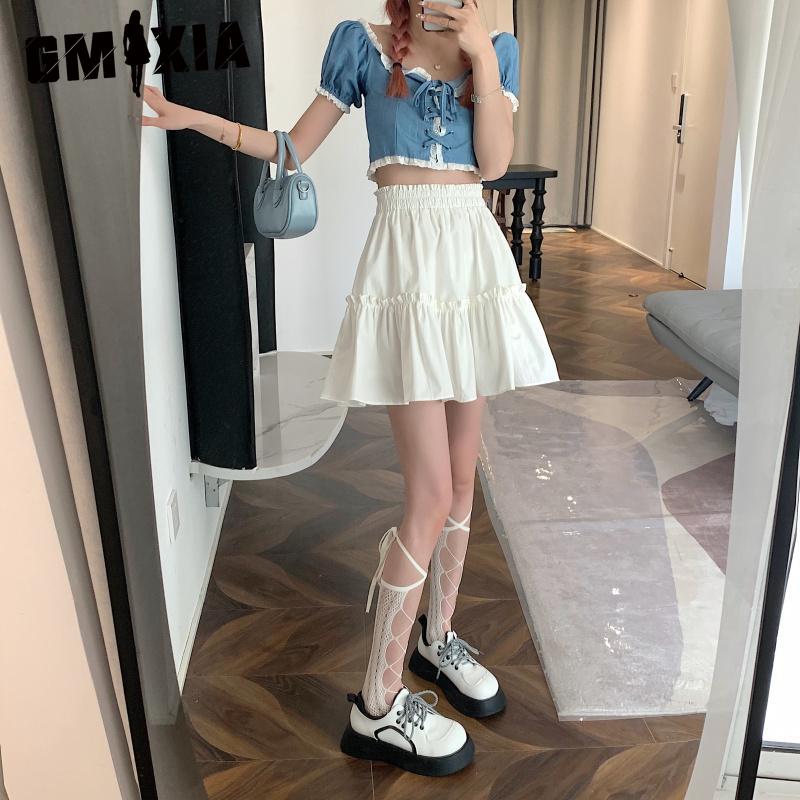 GMXIA Damska Moda Casual Letnia Wiosenna Spódnica