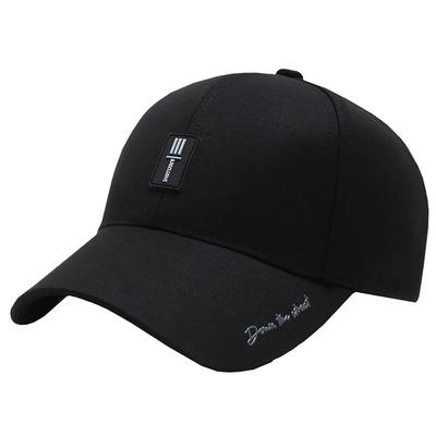 BUZZxSELECTION Logo Inglese Elegante per Sport e Cappellino da Uomo CAP124, Corsa, (03 Nero)
