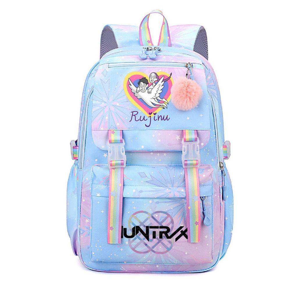 Girls Kpop Hunters Rumi Zoey Mira Printed Backpack Student School Travel Large Capacity Bag