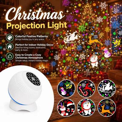 360° Rotating Ocean Starry Sky Projector Light,USB Dynamic Decorative Night Lamp for Bedroom Indoor Home Atmosphere Party Holiday Decor Use