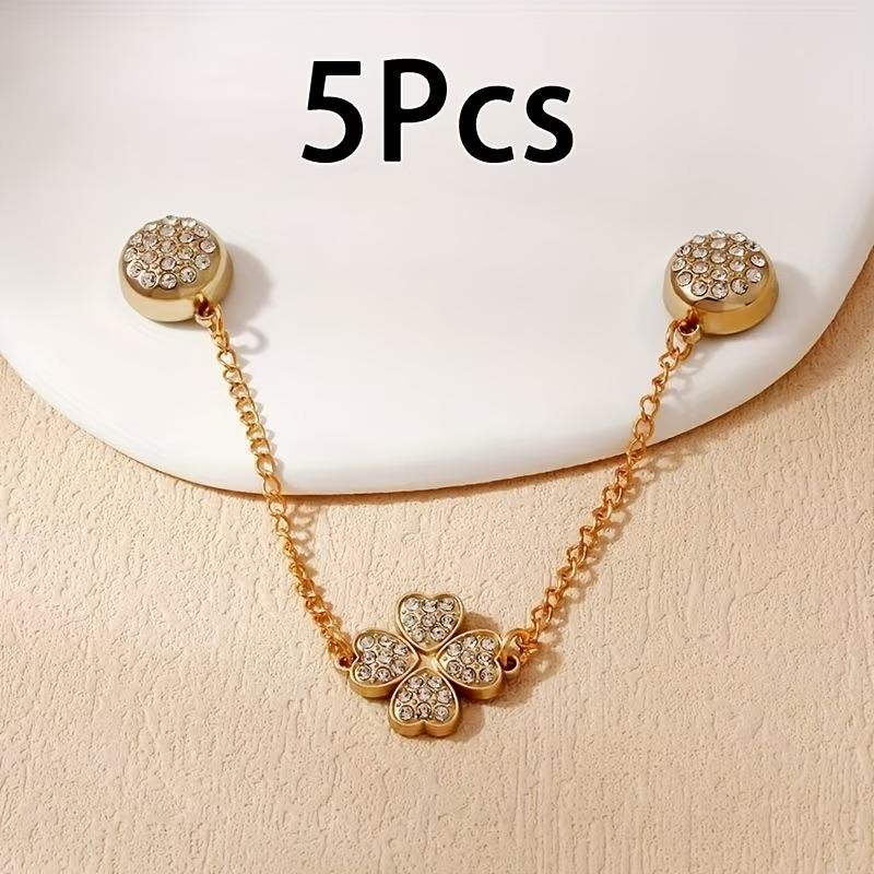 

Magnetic Clothing Clips 5 Pack Shirt Clips for Women Clothing Strongest Magnetic Clips for Dresses Short Sleeves Trouser Legs