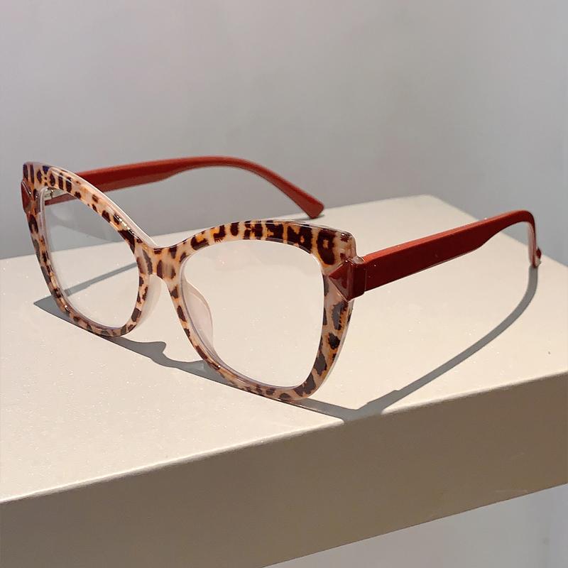 KAMMPT Oversized Cat Eye Glasses Women 2023 Stylish Vintage Blue Light Blocking Eyewear New Non-prescription Optical Eyeglasses