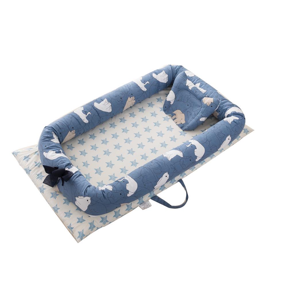 Vikbar Bionisk Bärbar Babysäng: Tvättbart Nyfött Sovbo av Ren Bomull